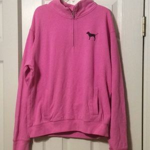 Victoria Secret/pink woman quarter zip sweatshirt